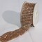 The Ribbon People Crystal Diamonds Craft Ribbon Trim with Gold and Clear Setting 1.5" x 1 Yard